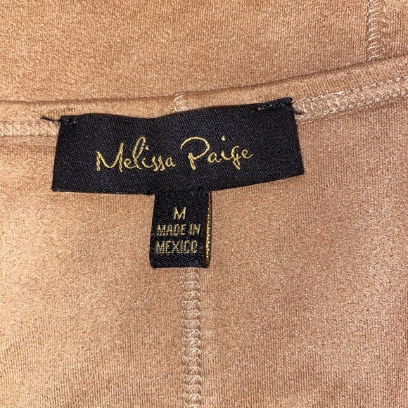 Melissa Paige Faux Suede Bohemian Style Vest in Tan Size Medium - Picture 4 of 5